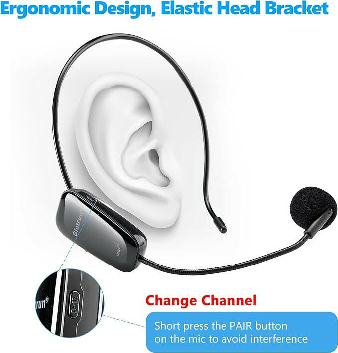 Bietrun Portable Voice Amplifier 20W Wireless Microphone For Teachers